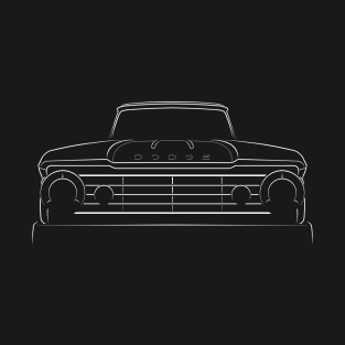 front/profile - 1967 Dodge D-100 Sweptline - stencil, white T-Shirt