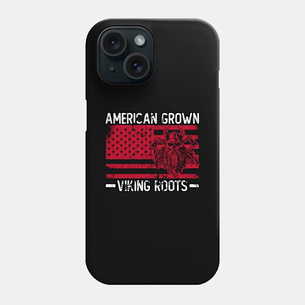 American Grown, Viking Roots - Norse Mythology Viking Nordic Phone Case by Anassein.os