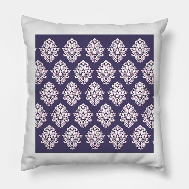 Purple block printing effect pattern Pillow by SamridhiVerma18