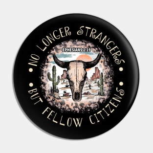 No Longer Strangers But Fellow Citizens Desert Bull-Skull Cactus Pin