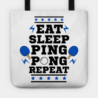 Eat Sleep Ping Pong Repeat - Blue - Table Tennis Athlete Tote