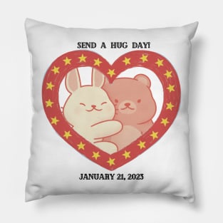 Send A Hug Day Pillow