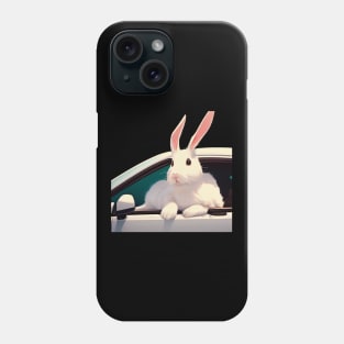 A Bunny Rabbit Feeling the Wind in a Car Phone Case