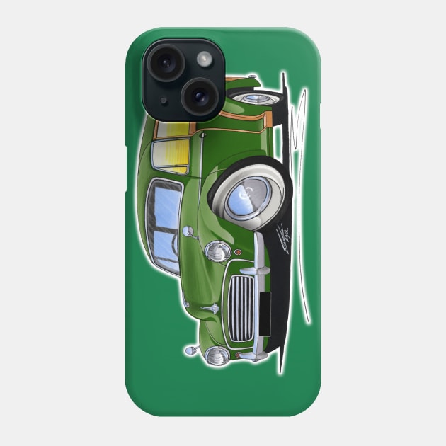 Morris Minor Traveller Green Phone Case by y30man5