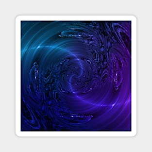 Marble Space Abstract Ombre Swirl Magnet