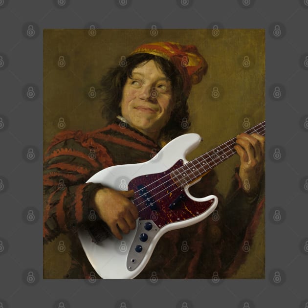 Bass Guitar Hero - Moody Maximalism Oil Painting by thejamestaylor