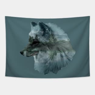 Kawaii mountain fox Tapestry