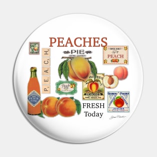 Rustic Peach Kitchen Art Pin