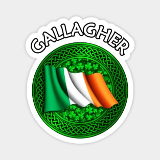 Irish Flag Clover Celtic Knot - Gallagher Magnet