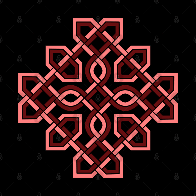 Celtic Cross Weaved Red by Wareham Spirals