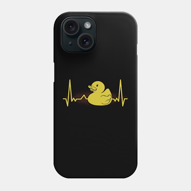 Heartbeat Duck Phone Case by ShirtsShirtsndmoreShirts