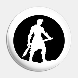 Minimalist Vector Human Fighter Pin