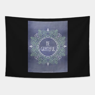 Be Grateful Chalkboard Art Tapestry