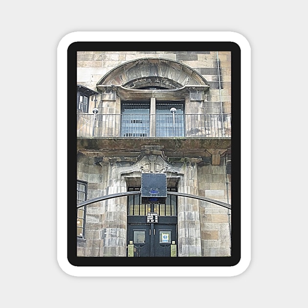 Glasgow School of Art Front Door 2014 Magnet by MagsWilliamson