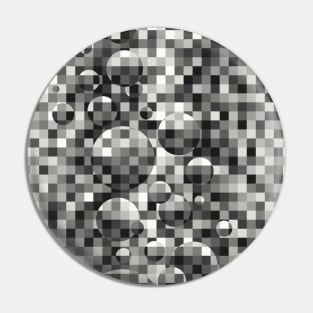 Mosaic #2: Disco Balls (Greyscale) Pin