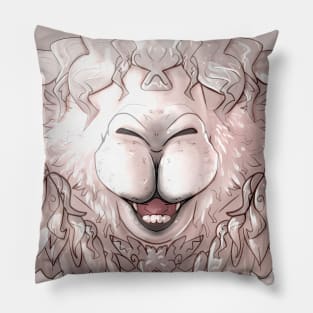 White Alpaca Mask Pillow