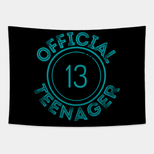 13 Official Teenager Distressed Font Tapestry