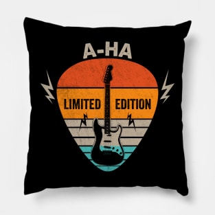 Vintage A-Ha Name Guitar Pick Limited Edition Birthday Pillow