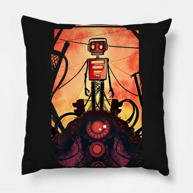 Robot's Dawn Pillow by AshenShop