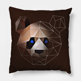 Low Poly Panda Harmony Pillow