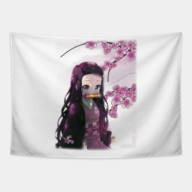 nezuko kamado Tapestry by artistcill