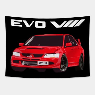 Mitsubishi EVO 8 Rally Red Tapestry