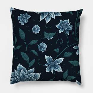 floral pattern design, colorful pattern design Pillow