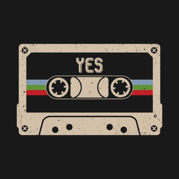 Personalized Yes Name Birthday Vintage Cassette Tape by Horton Cyborgrobot