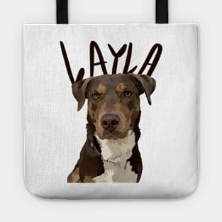 Layla Dog with name Tote