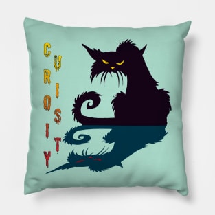 Curiosity Cat Doorslammer Gasser or Funny Car Drag Racing Motif Pillow