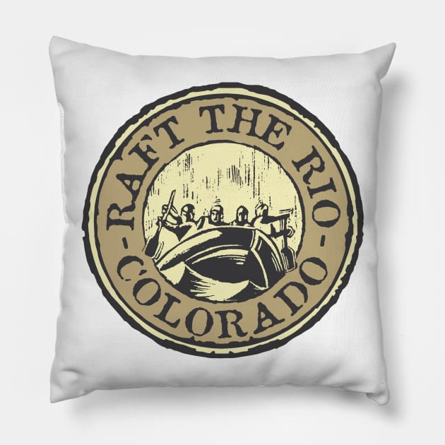 Raft the Rio Colorado Pillow by TBM Christopher