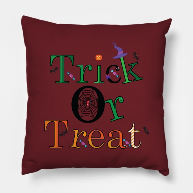 Trick or treat Pillow by EmarDesign