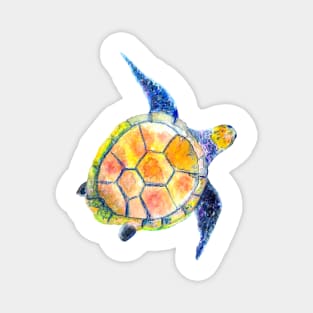 Watercolor Sea Turtle Magnet