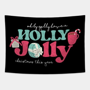 Holly Jolly Funny Christmas Gift Tapestry