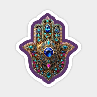 Bejewelled Hamsa Hand Magnet