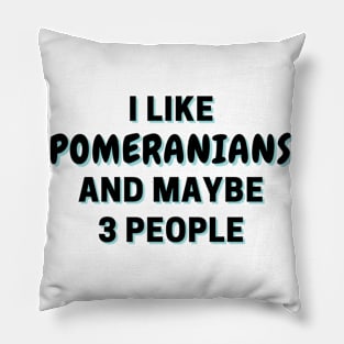 I Like Pomeranians And Maybe 3 People Pillow