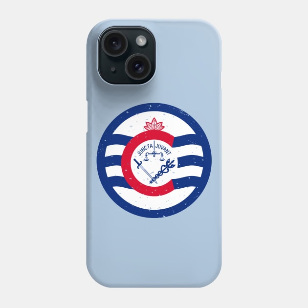 Retro Cincinnati Ohio City Flag // Vintage Cincinnati Grunge Emblem Phone Case by Now Boarding