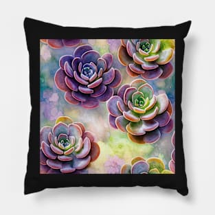 Watercolor succulent pattern Pillow