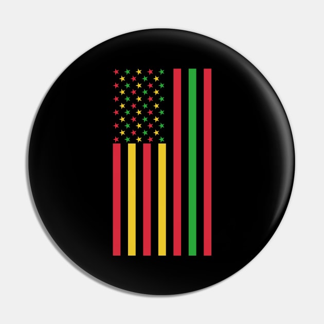 Juneteenth african american Flag Freedom Equality Pin by qwertydesigns