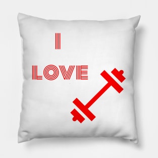 I love barbell Pillow