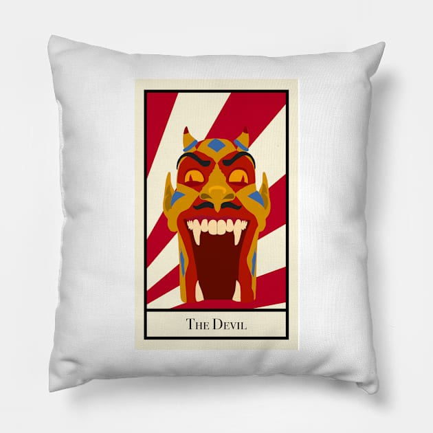 The Devil - The Circus Tarot Pillow by Jakmalone