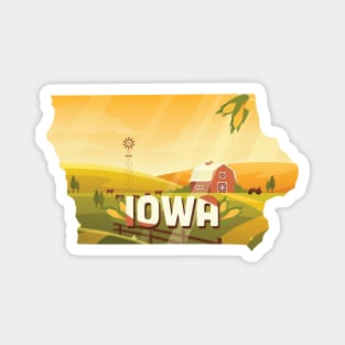 Iowa state design / Iowa lover / Iowa gift idea / Iowa farmer gift / Iowa home state Magnet