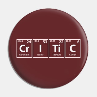 Critic (Cr-I-Ti-C) Periodic Elements Spelling Pin