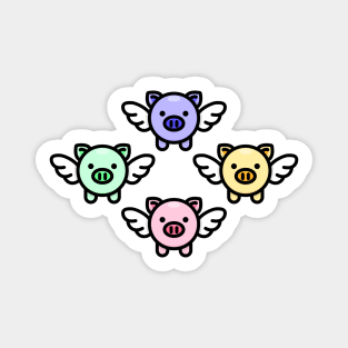 When Pigs Fly: Rainbow Magnet