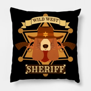 Sheriff Basset Hound Pillow