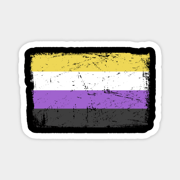 Non-Binary Pride Flag | Gender Identity Genderqueer Magnet by Wizardmode