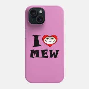 I HEART Cat - Siamese with White Cat Phone Case