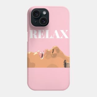 Relax Fashion Lying Woman Design T-Shirt Phone Case