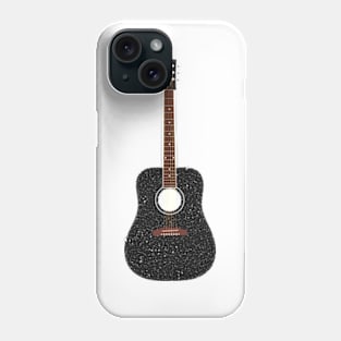 Taylor Swift The Eras Tour Red Era Sparkly Black Guitar Phone Case