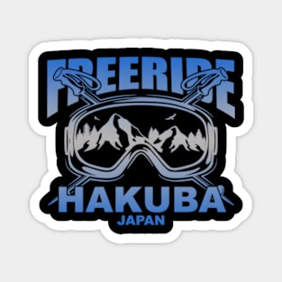 Freeride Skiing Hakuba Japan Magnet